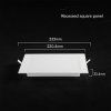 Einbau-LED-Panel mit Netzteil, 18 W, 1980 lm, CCT, Backlit, quadratisch