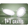 Einbau-LED-Panel mit Netzteil, 24 W, 2640 lm, CCT, Backlit, rund, 1+1 gratis!