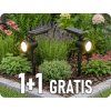 LED-Solar-Steckleuchte, 2W, 180lm, 50°, schwarz, 1+1 gratis!