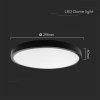 LED-Leuchte 36 W, 3820 lm, rund, schwarzer Rahmen