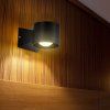 LED-Wandleuchte 5W, 465lm, UP&DOWN, IP65, schwarz