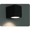 4148 1 wand glatt wandmontage gu10 aluminium quadratisch schwarz 1 weg ip44