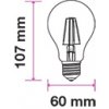5648 2 led gluhbirne samsung chip filament 4w e27 a60 bernstein abdeckung 2200k