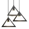 6602 2 trio geometrische schwarze pendelleuchte e27 mit schwarzer plane