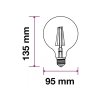 E 27 LED FILAMENT FROST COVER BULB 7W, G95
