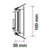 968 1 gu10 gehause quadratisch satin nickel