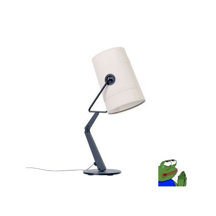 Diesel Fork table, stolní lampa z antracitového kovu a béžové tkaniny, 1x15W E14, výška 56cm
