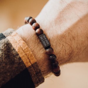 Náramek pro muže s textem, dárek pro tatínka, dárek pro přítele