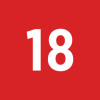 18 bright red