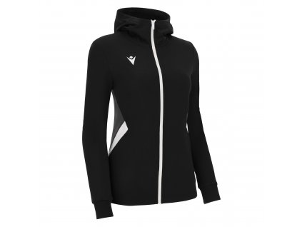 BASTET FULL ZIP TOP HOODY WOMAN BLK/WHT (Barva GUN METAL/NEON SKY, Počet kusů v balení 1, Velikost XXS)