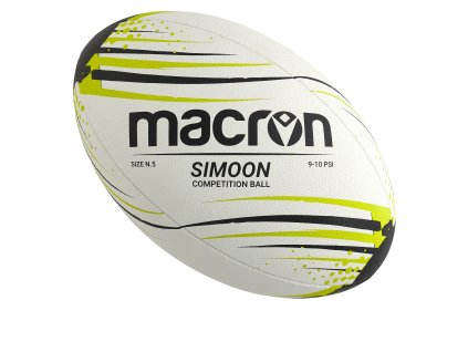 SIMOON RUGBY BALL N5 (Barva BLACK/ACID GREEN, Velikost 5)