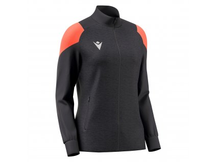 VALKYRIA WMN FULL ZIP TOP (Barva GUN METAL/NEON CORAL, Velikost XXS)