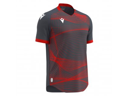 WYVERN ECO SHIRT SS (Barva GUN METAL/NEON RED, Velikost XXS)