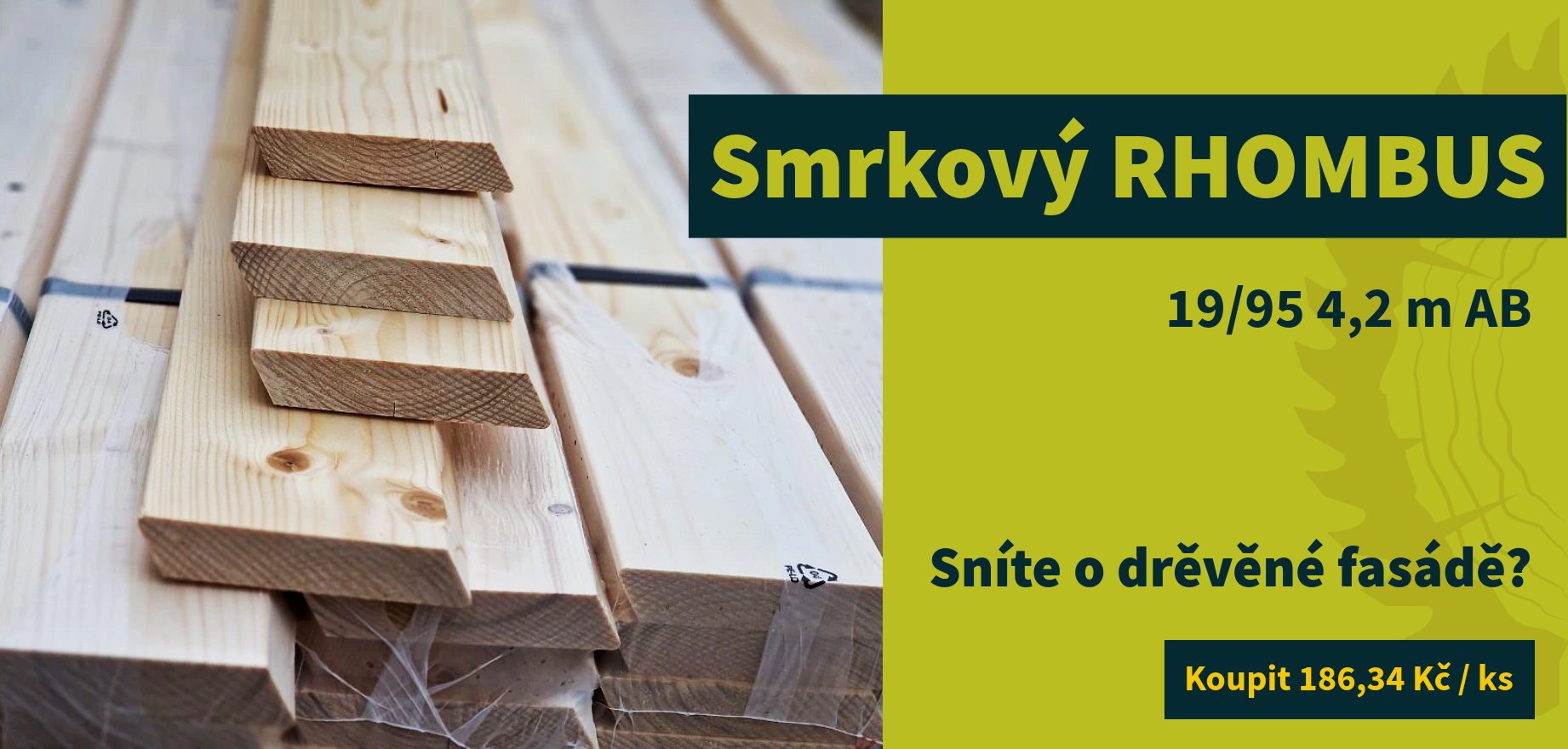 fasádní profil smrk RHOMBUS