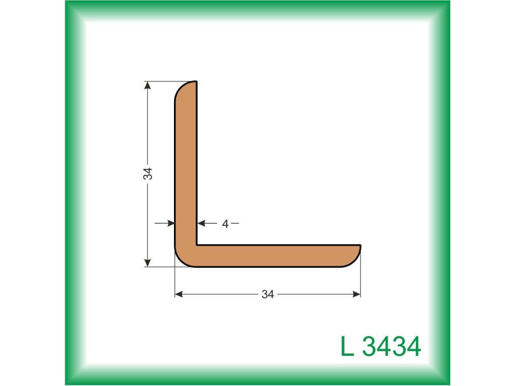 Rohová vnější lišta L3434 2 m