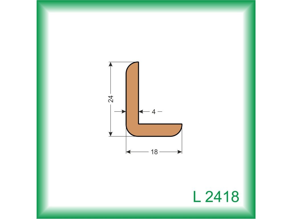 Rohová vnější lišta L2418 2 m