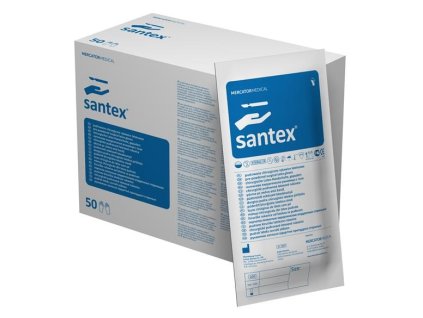 Rukavice MERCATOR SANTEX nepudrované oparečné rukavice latexové sterilné