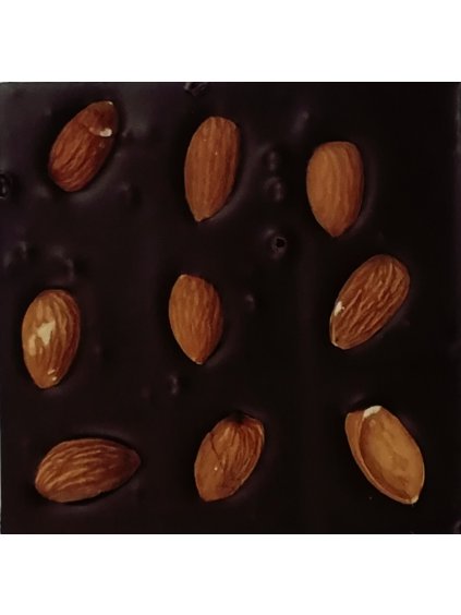 Hořká čokoláda s mandlemi slazená stévií