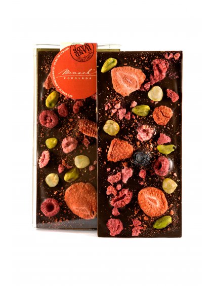 Hořká čokoláda s ovocem a ořechy