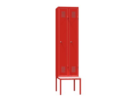 Garderobenschrank mit untergebauter Sitzbank