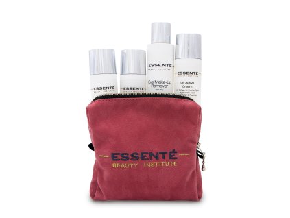 ESSENTÉ Kozmetická taštička kožená (Celkový vzhled šedá)