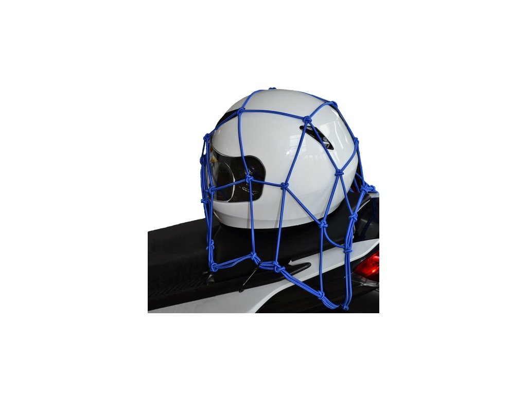 pružná zavazadlová síť pro motocykly, OXFORD (30 x 30 cm, modrá)