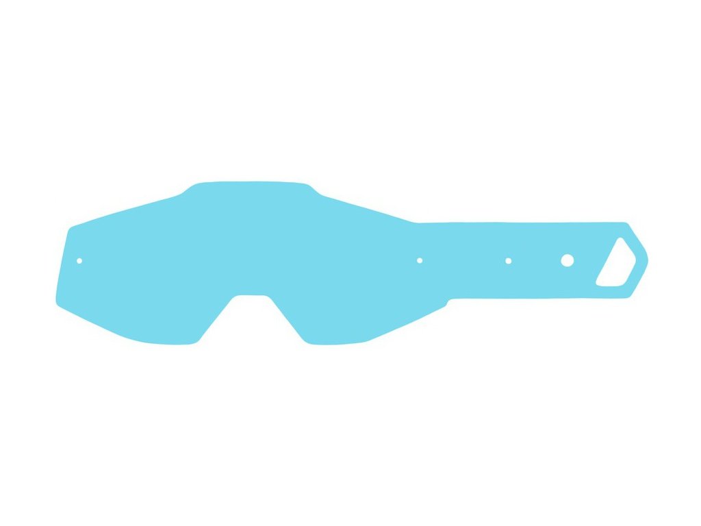 strhávací slídy plexi pro brýle 100% řady RACECRAFT/ACCURI/STRATA dospělé, Q-TECH (50 vrstev v balení, čiré)