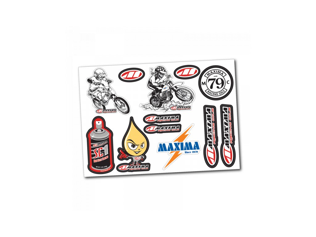 MAXIMA Decal Sheet - Maxima Vintage / Size 8.5" x 6" (22cm x 15.5cm)