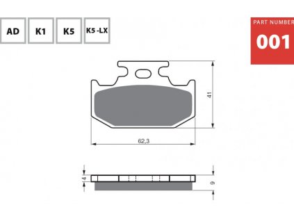 Brzdové destičky GOLDFREN 001 AD