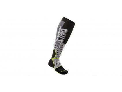 ponožky MX PRO SOCKS 2021, ALPINESTARS (šedá/žlutá fluo)