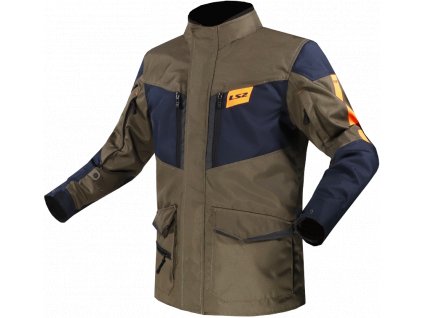 LS2 METROPOLIS EVO MAN JACKET KHAKI BLUE ORANGE