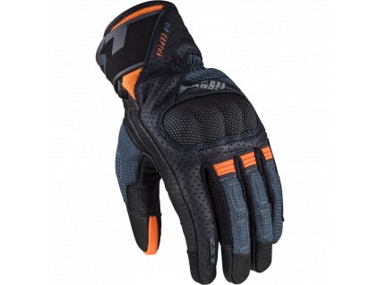 LS2 AIR RAPTOR MAN GLOVES DARK BLUE H-V ORANGE