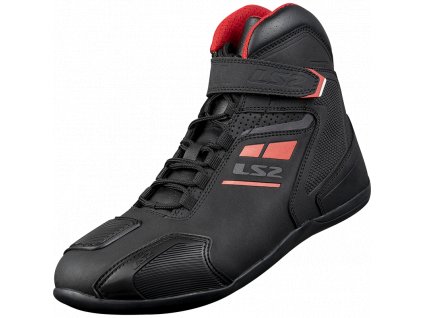 LS2 GARRA MAN BOOTS BLACK RED