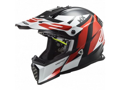 LS2 MX437 FAST EVO MINI STRIKE BLACK WHITE RED