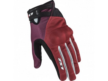 LS2 DART 2 LADY GLOVES BLACK RED GREY