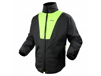 LS2 X-RAIN JACKET BLACK H-V YELLOW