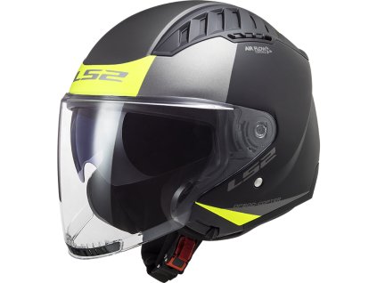 LS2 OF600 COPTER II URBANE M.BLACK H-V YELLOW-06 (velikost L, pohlaví a věk unisex)