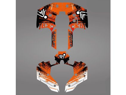 GRAPHIC STICKER KIT for Segway AT5-L orange