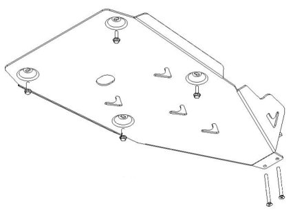 XRW SKID PLATE - 4mm - KAWASAKI KFX 700