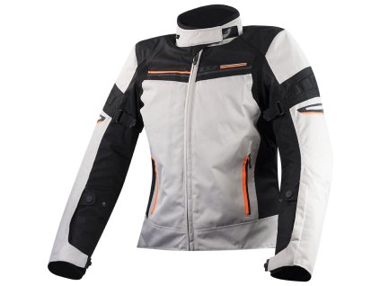 LS2 SHADOW LADY JACKET LIGHT GREY BLACK ORANGE