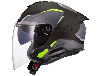 LS2 OF618 VERSO II AIR BLACK H-VIS YELLOW