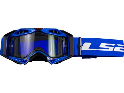 aura enduro series goggle black blue with clear visor 7201003026