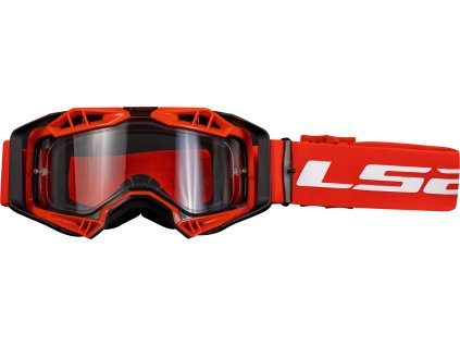 aura enduro series goggle black red with clear visor 7201003032