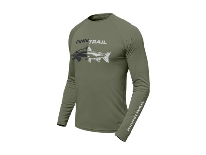 Finntrail Longsleeve Wave Fish Khaki