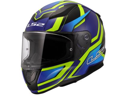 LS2 FF353 RAPID II FLITZ H-VIS YELLOW BLUE-06 (velikost 3XL, pohlaví a věk unisex)