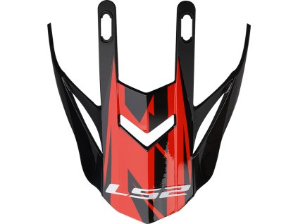 LS2 MX437 EVO PEAK ROAR BLACK RED