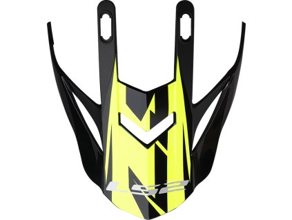 LS2 MX437 EVO PEAK ROAR BLACK H-V YELLOW