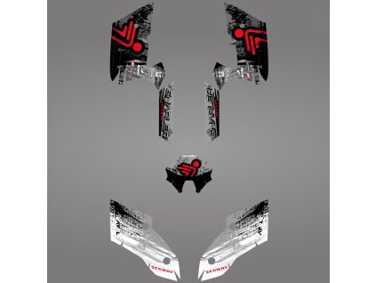 GRAPHIC STICKER KIT for Segway AT5-L LIGHT RED
