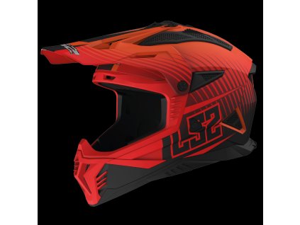 LS2 MX708 FAST II DUCK M.H-V ORANGE RED-06