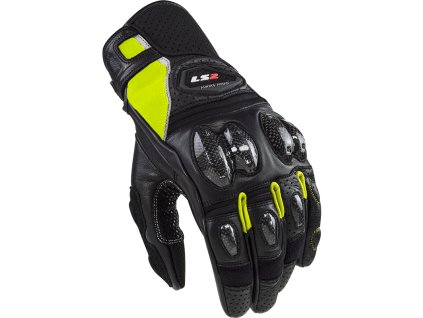 LS2 SPARK 2 LEATHER MAN GLOVES BLACK H-V